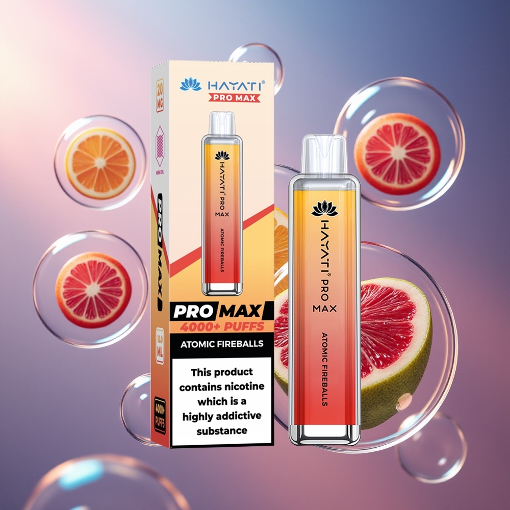 Hayati Pro Max 4000 Puffs Jednorazowy Vape Płomienne Kule z Ładowaniem