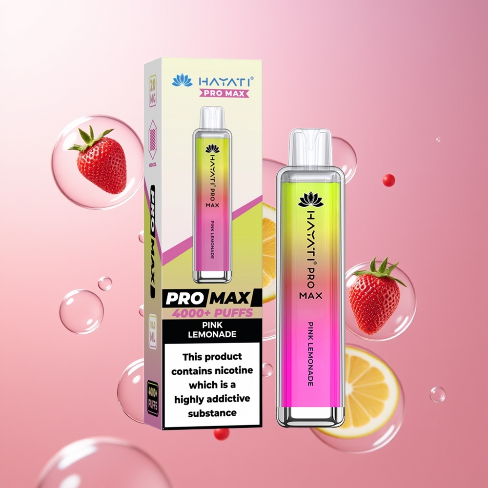 Hayati Pro Max 4000 Puffs Różowa Lemoniada 1400mAh