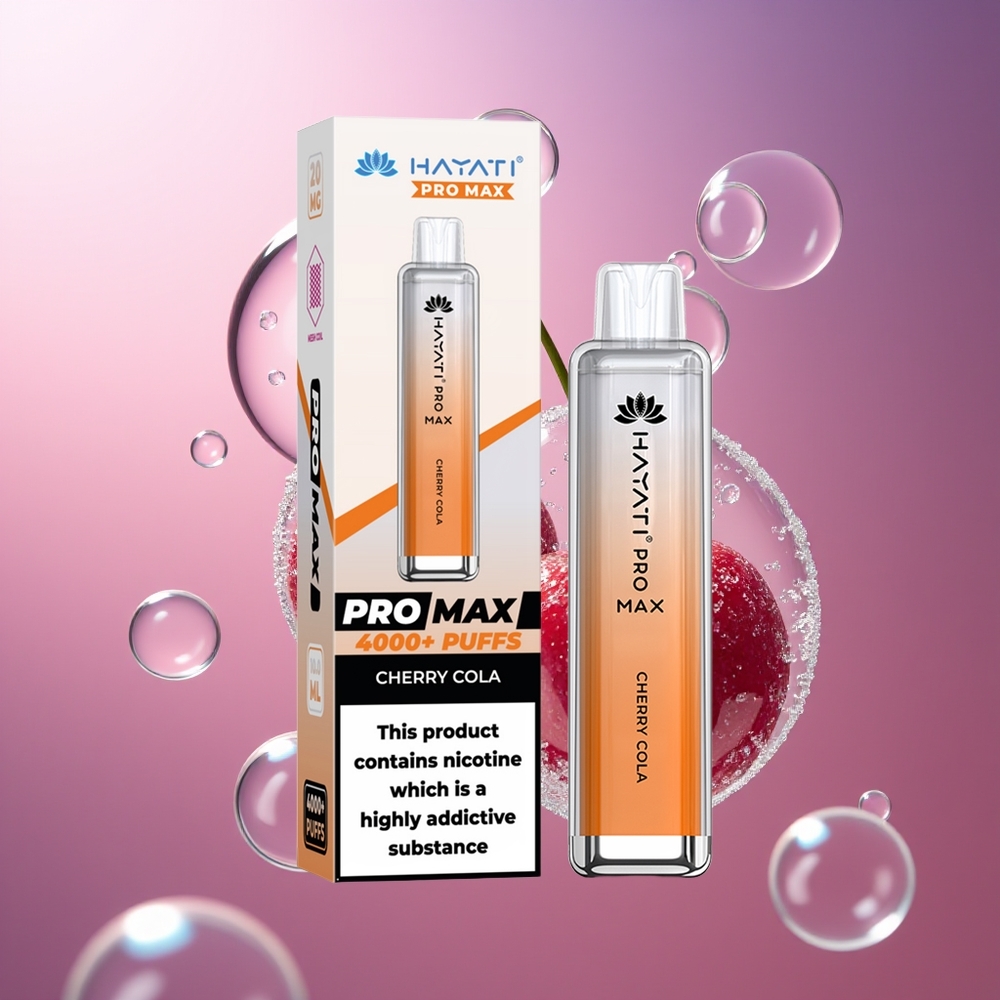 Hayati Pro Max 4000 Puffs Wiśniowa Cola Dual 1.1 Ohm Mesh Coil
