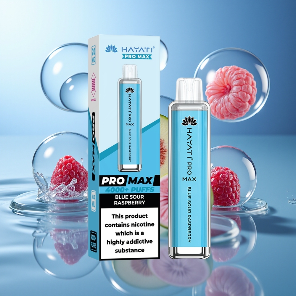 Hayati Pro Max 4000 Puffs Ładowalna Morsko-Kwaśna Malina