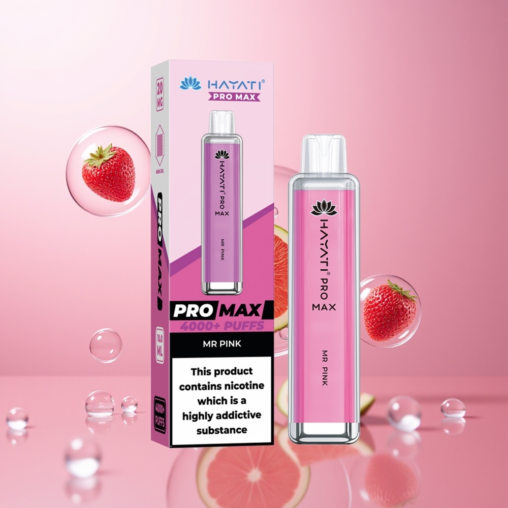 Hayati Pro Max 4000 Puffs Ładowalny Jednorazowy Vape Pan Różowy