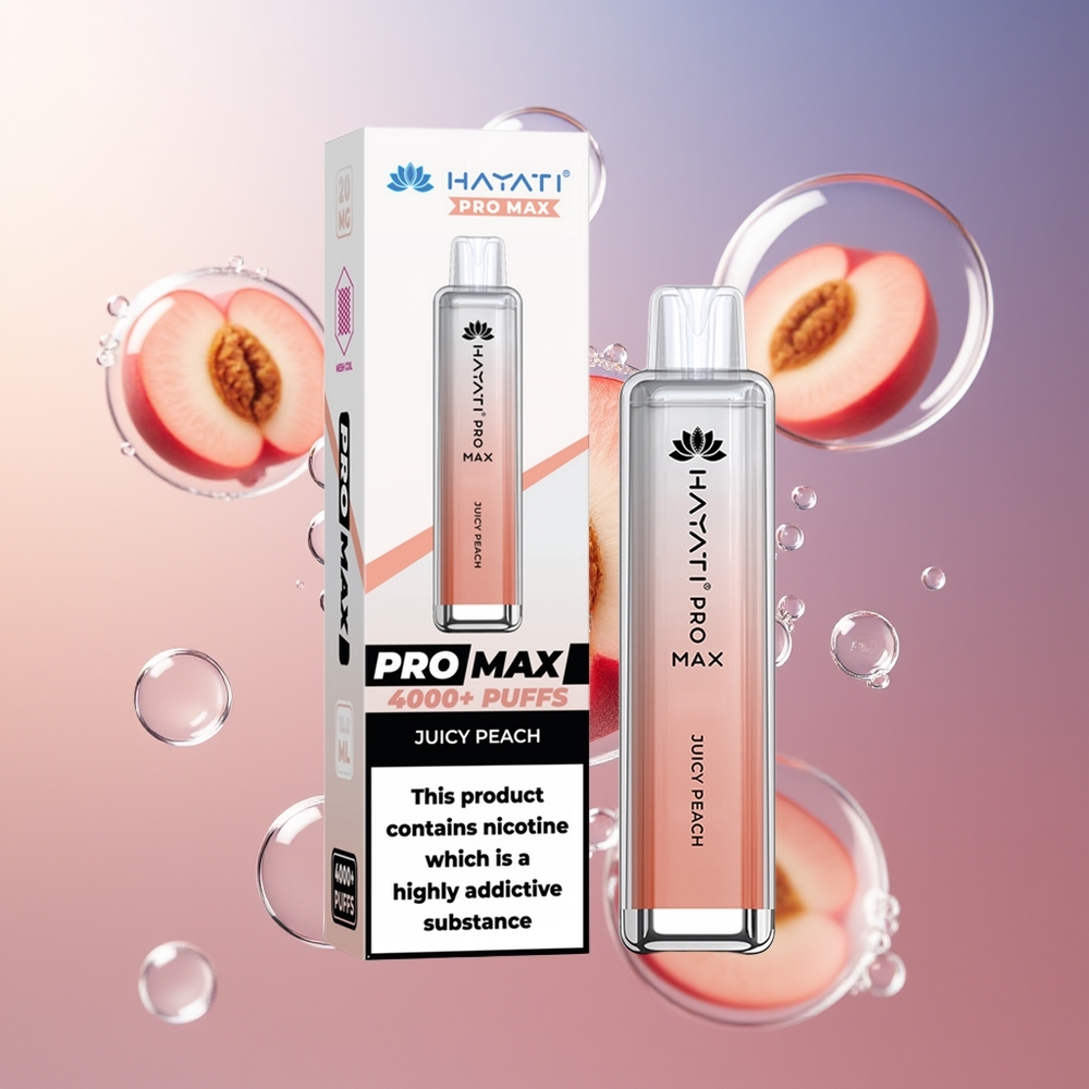 Hayati Pro Max 4000 Puffs Ładowalny Sokowa Brzoskwinia