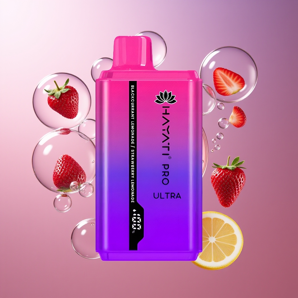 Hayati Pro Ultra 15000 Puffs 850mAh Czarna Porzeczka Lemonada Truskawkowa Lemonada