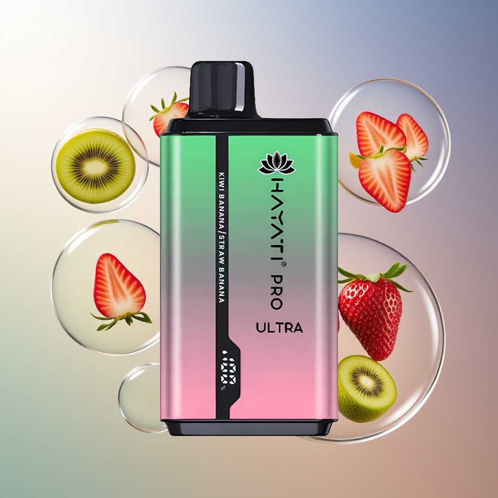 Hayati Pro Ultra 15000 Puffs 850mAh Kiwi Banan Truskawka Banan