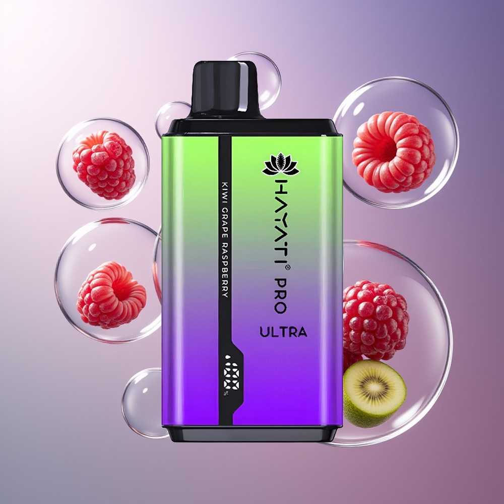 Hayati Pro Ultra 15000 Puffs 850mAh Kiwi Winorośl Malina