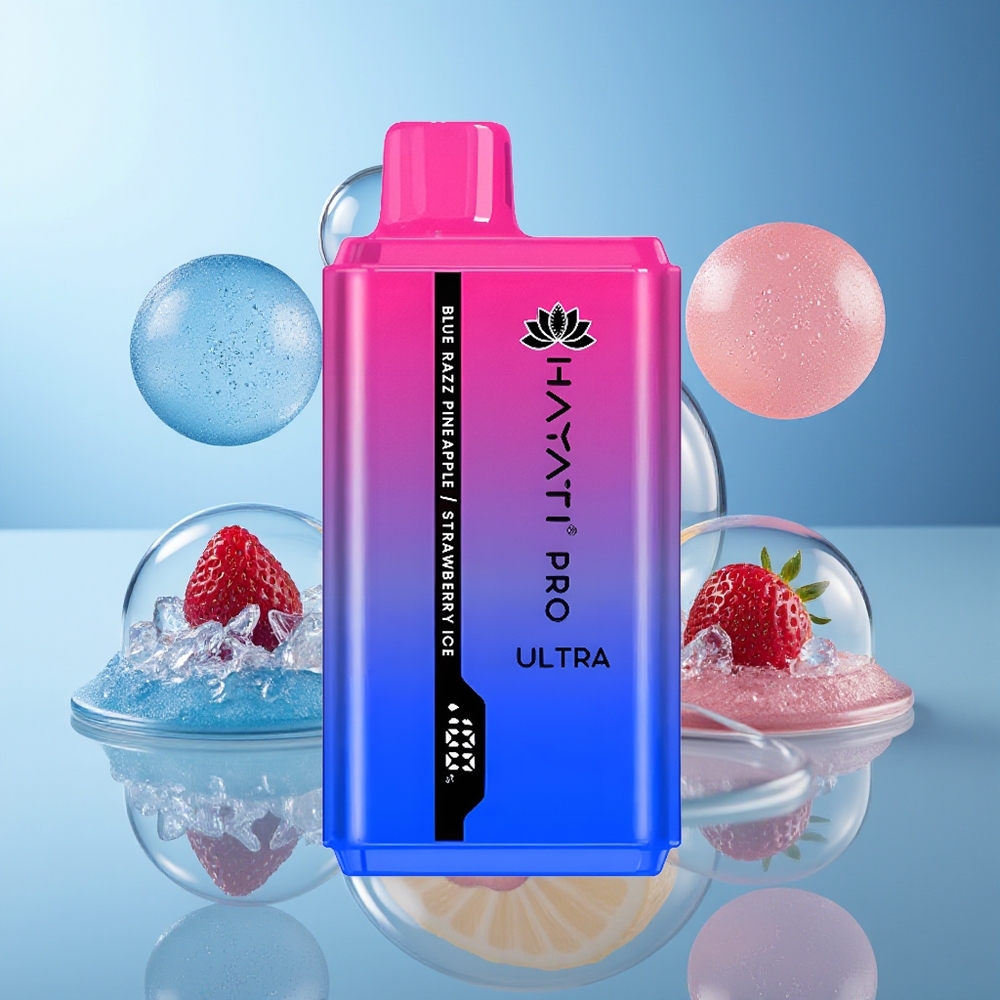 Hayati Pro Ultra 15000 Puffs 850mAh Niebieska Malina Ananas Truskawka Lód