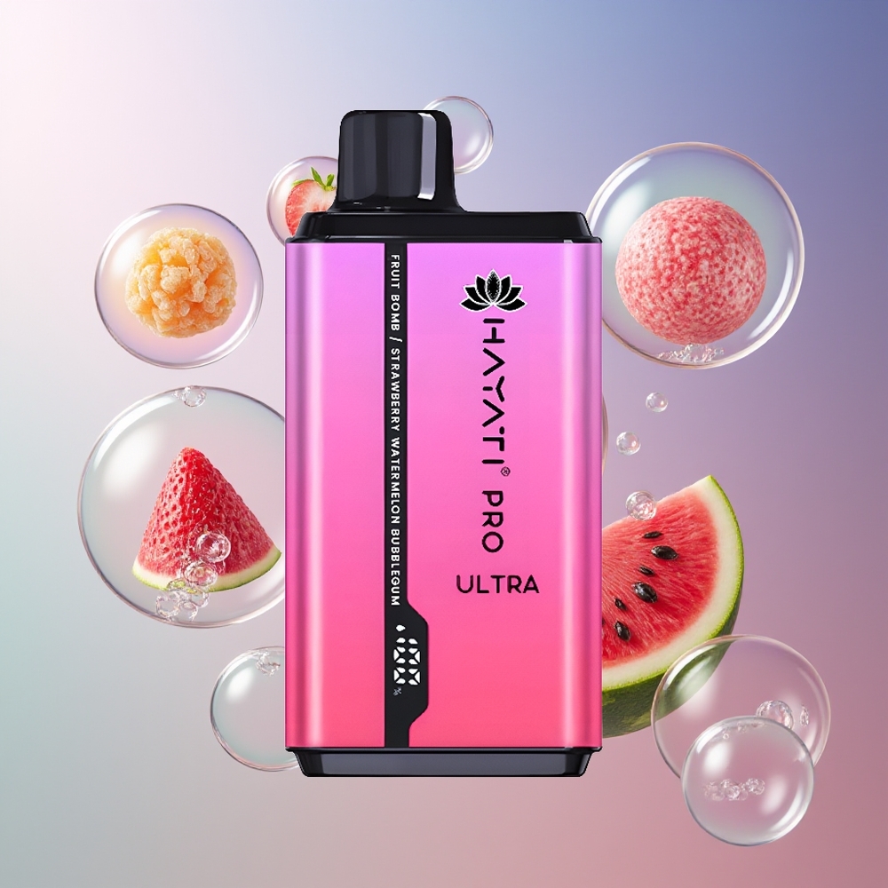 Hayati Pro Ultra 15000 Puffs 850mAh Owocowa Bomba Truskawka Arbuz Bubblegum