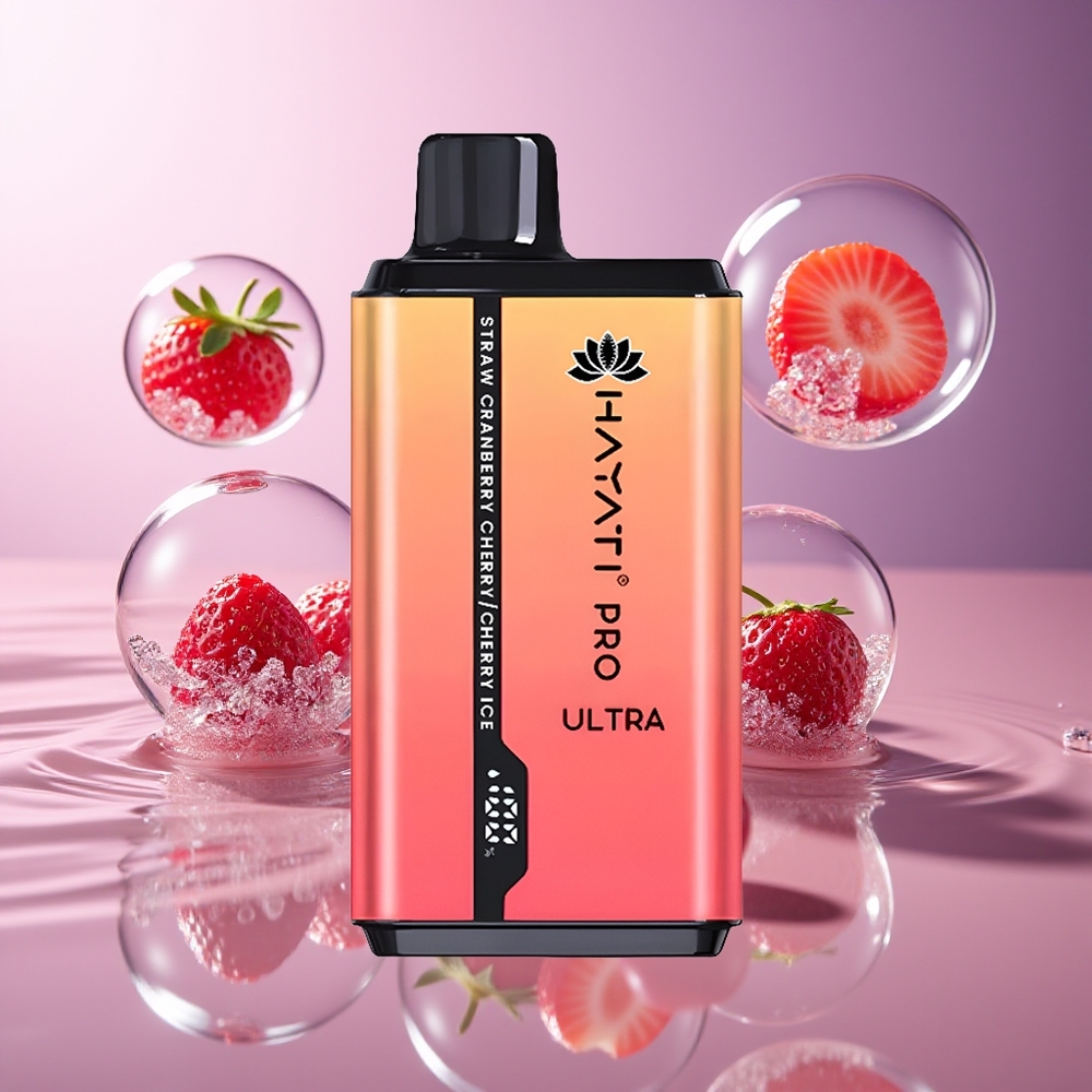 Hayati Pro Ultra 15000 Puffs Truskawka Żurawina Wiśnia Lód