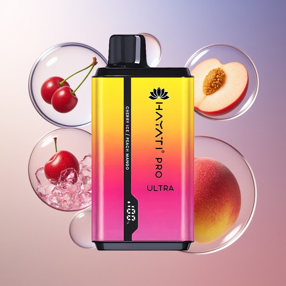 Hayati Pro Ultra 15000 Wolt 2 12ml Wiśnia Lód Brzoskwinia Mango