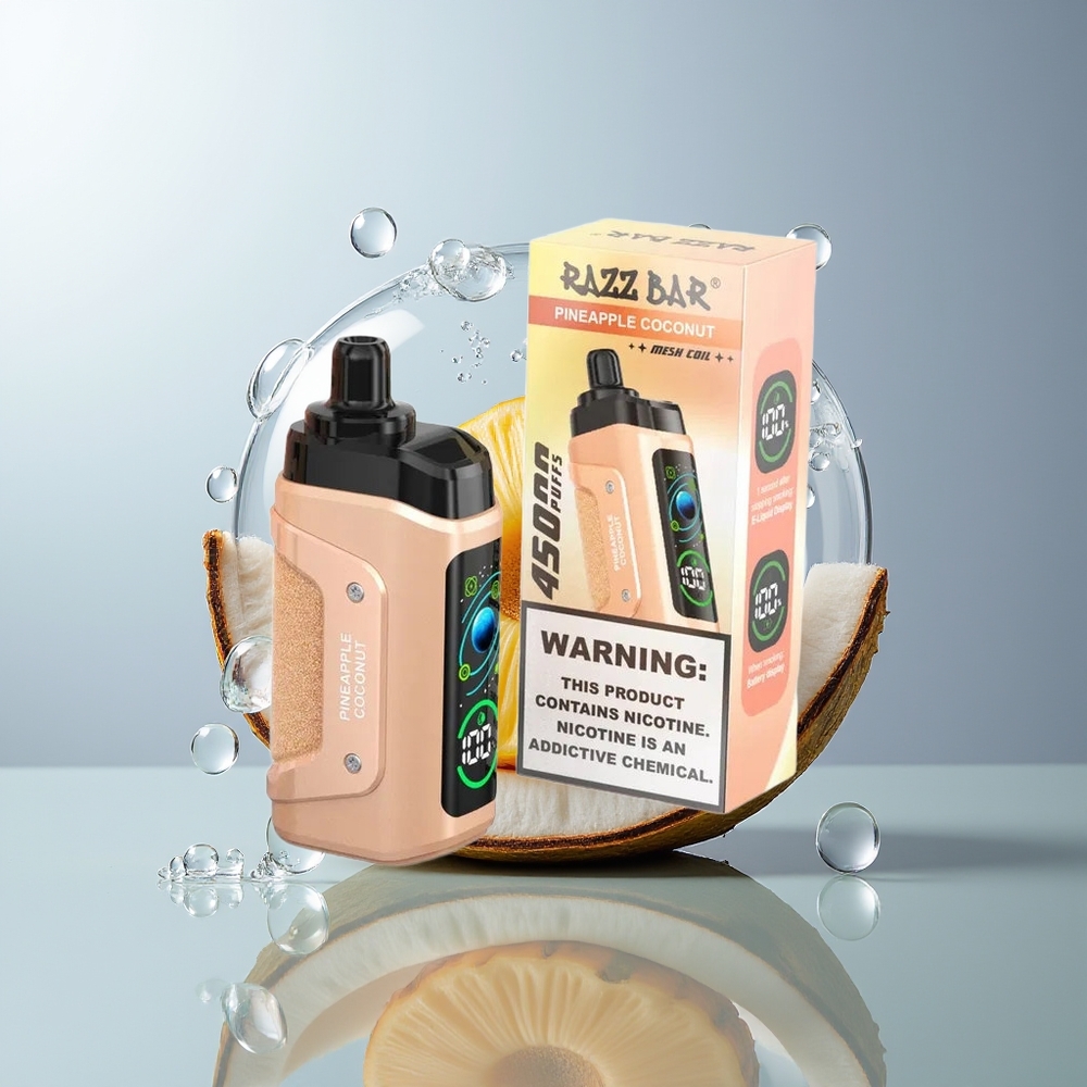 Razz Bar 45000 Puffów Jednorazowy Wap Ananas Kokos Adjustable Airflow