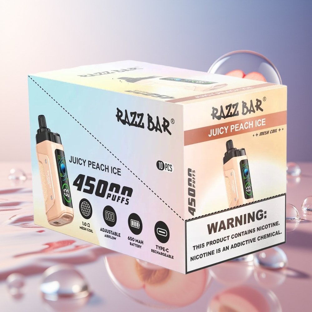 Razz Bar 45000 Puffs 1.0 Ohm Soczysta Brzoskwiniowa Mroźna
