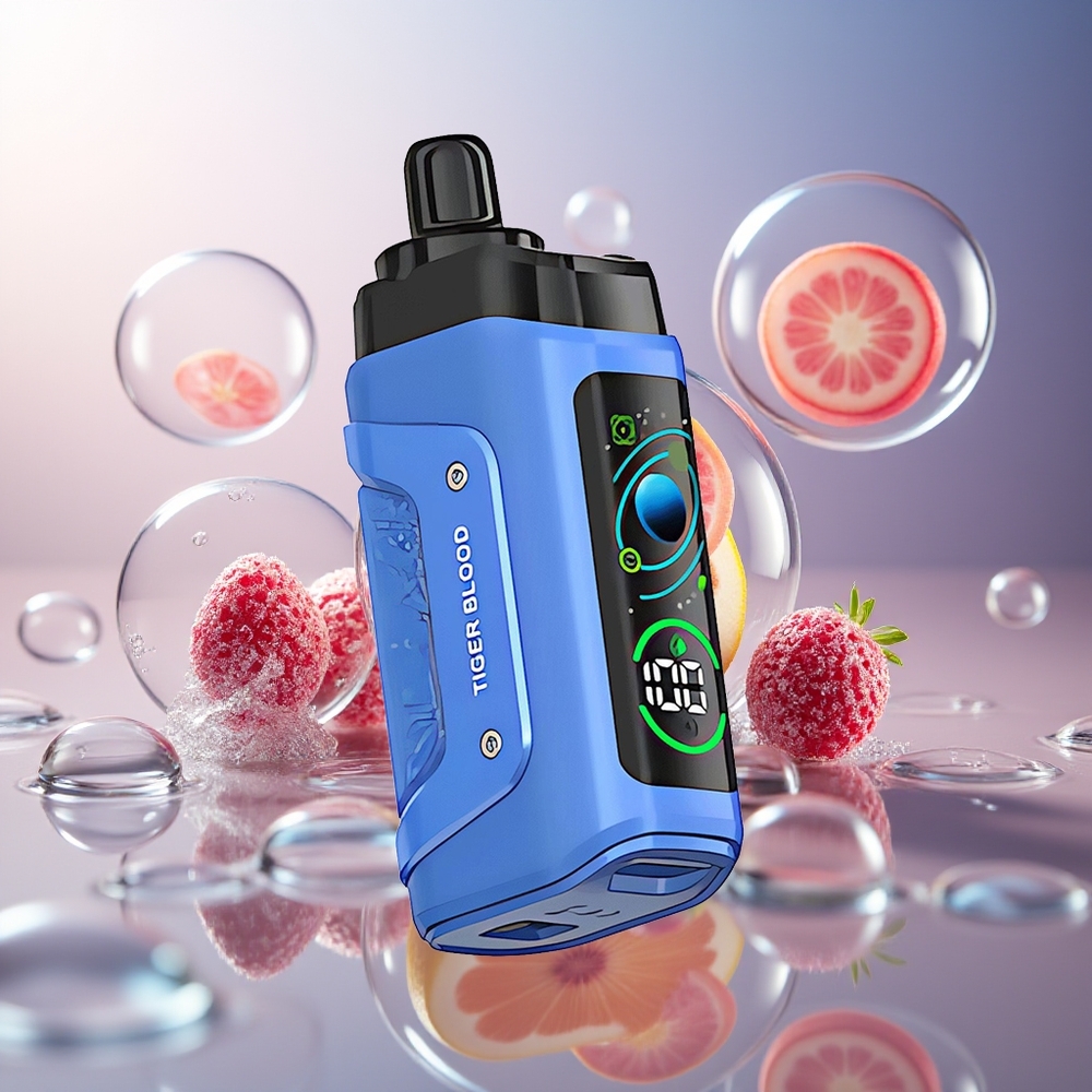 Razz Bar 45000 Puffs Jednorazowy Vape Krew Tygrysa z Regulacją Powietrza