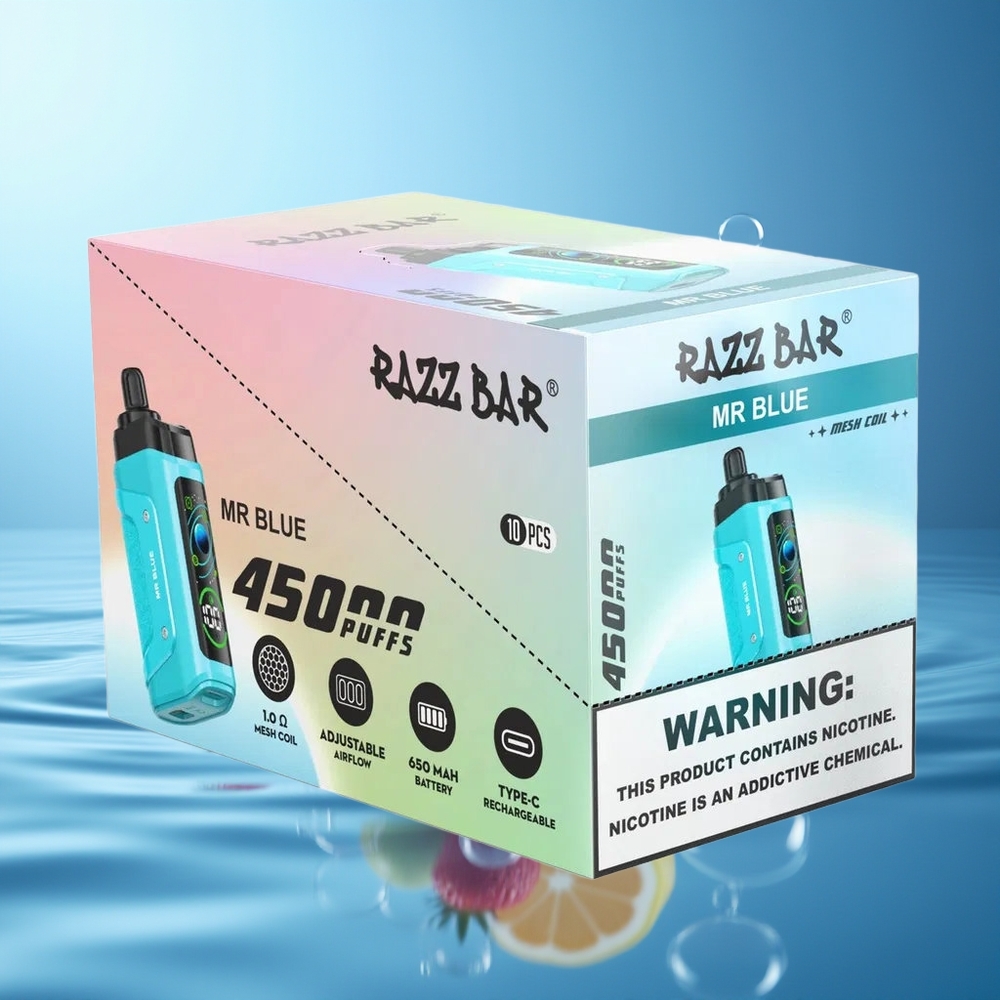 Razz Bar 45000 Puffs Mr Blue Bateria 650 Mah