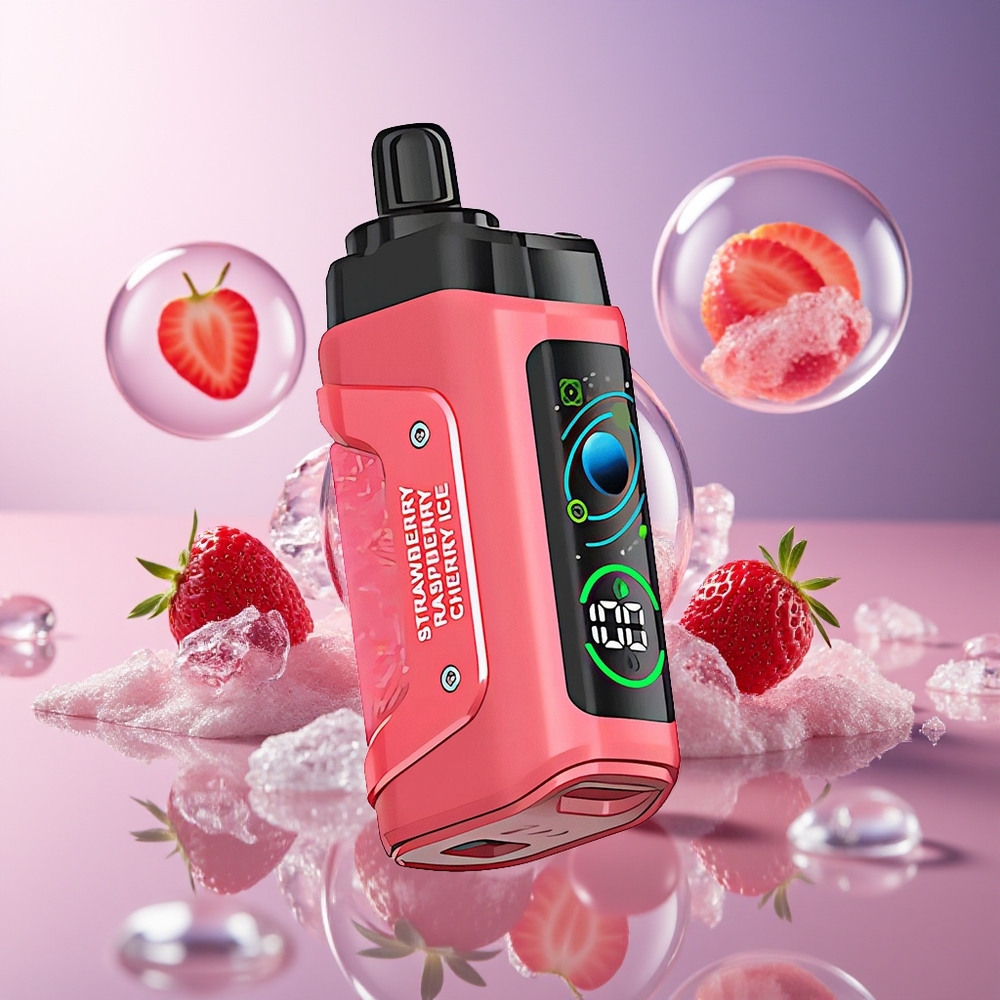 Razz Bar 45000 Puffs Truskawka Wiśnie Lód Typ-C