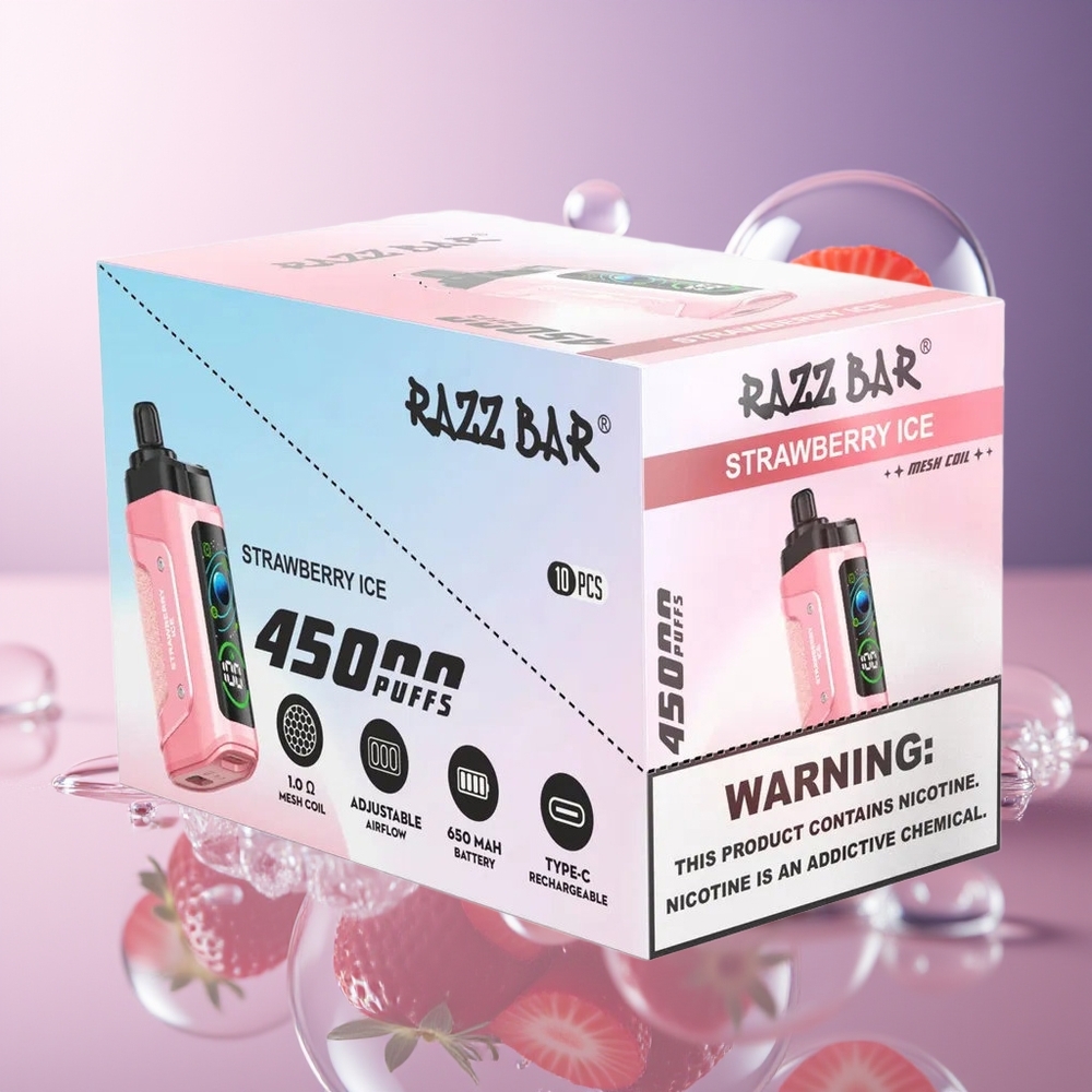 Razz Bar 45000 Puffs Truskawkowy Lód z Regulacją Powietrza