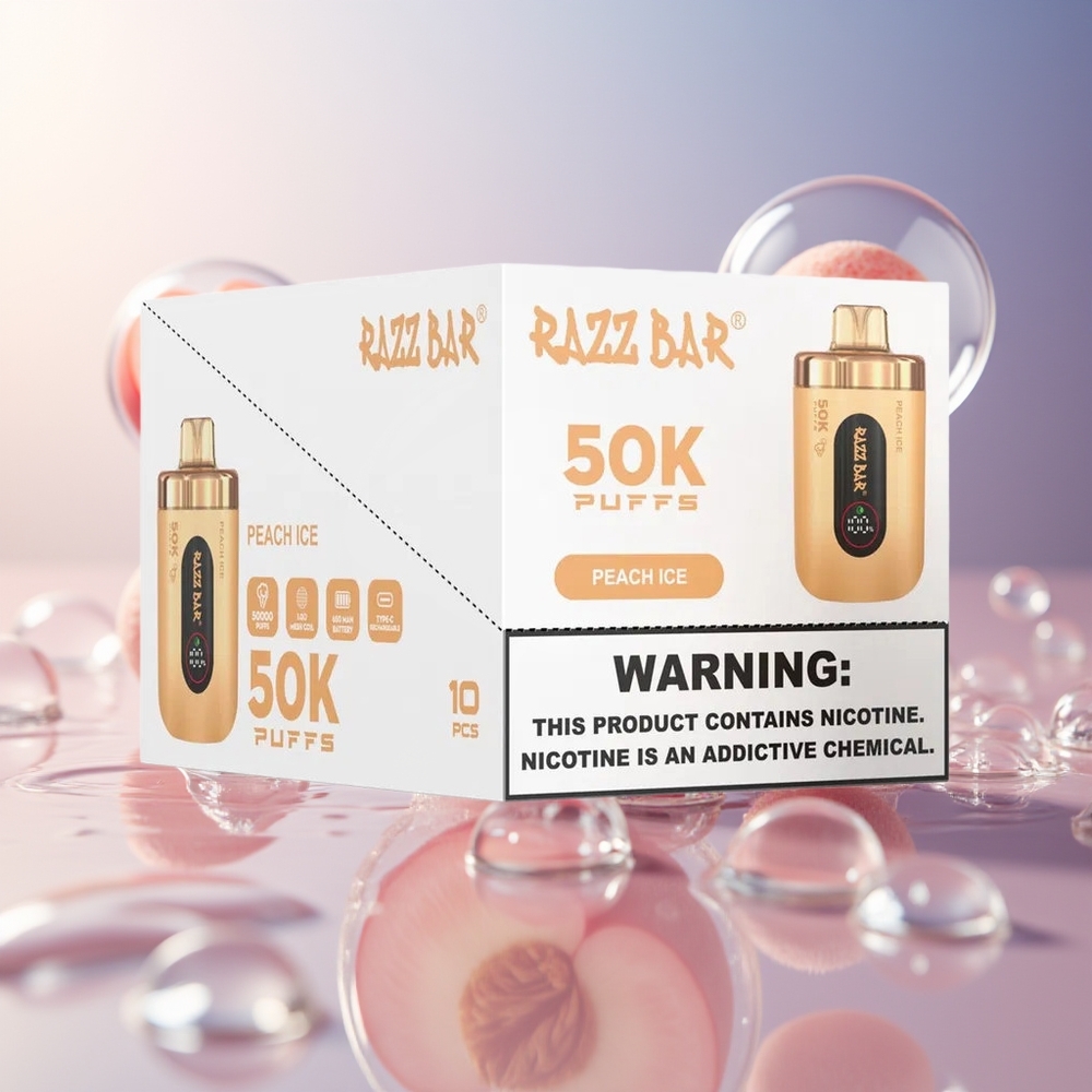 Razz Bar 50K Brzoskwiniowy Lód 1.0 Ohm Mesh