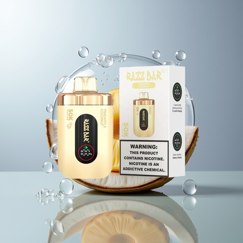 Razz Bar 50K Puffs 1.0 Ohm Ananas Kokos Jednorazowy Vape