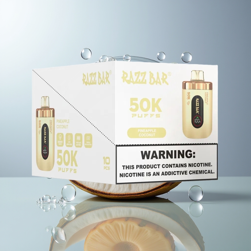 Razz Bar 50K Puffs 1.0 Ohm Ananas Kokos Jednorazowy Vape