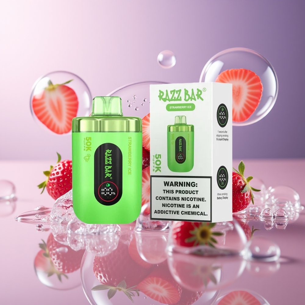 Razz Bar 50K Puffs Truskawkowy Lód Typ-C