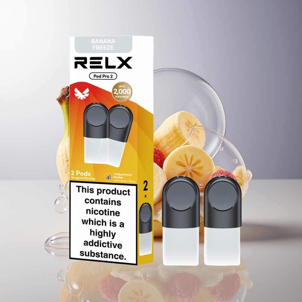 Relx Pod Pro 2 600 Puffów Deser-Mrożony Banan