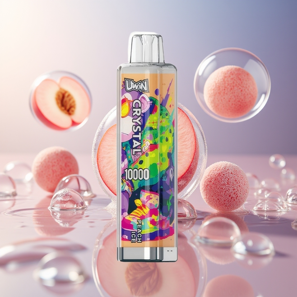 Uwin Crystal 10000 Puffs RGB Brzoskwiniowy Lód