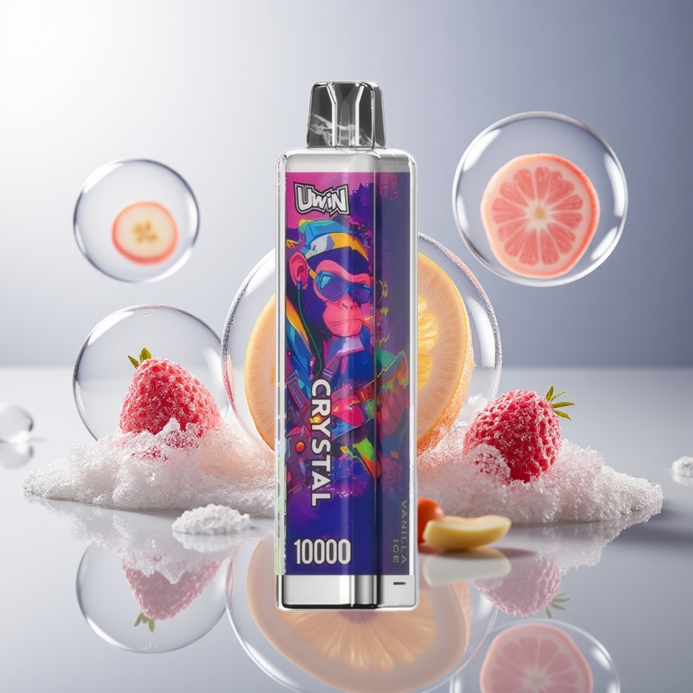 Uwin Crystal 10000 Puffs RGB Lód Waniliowy