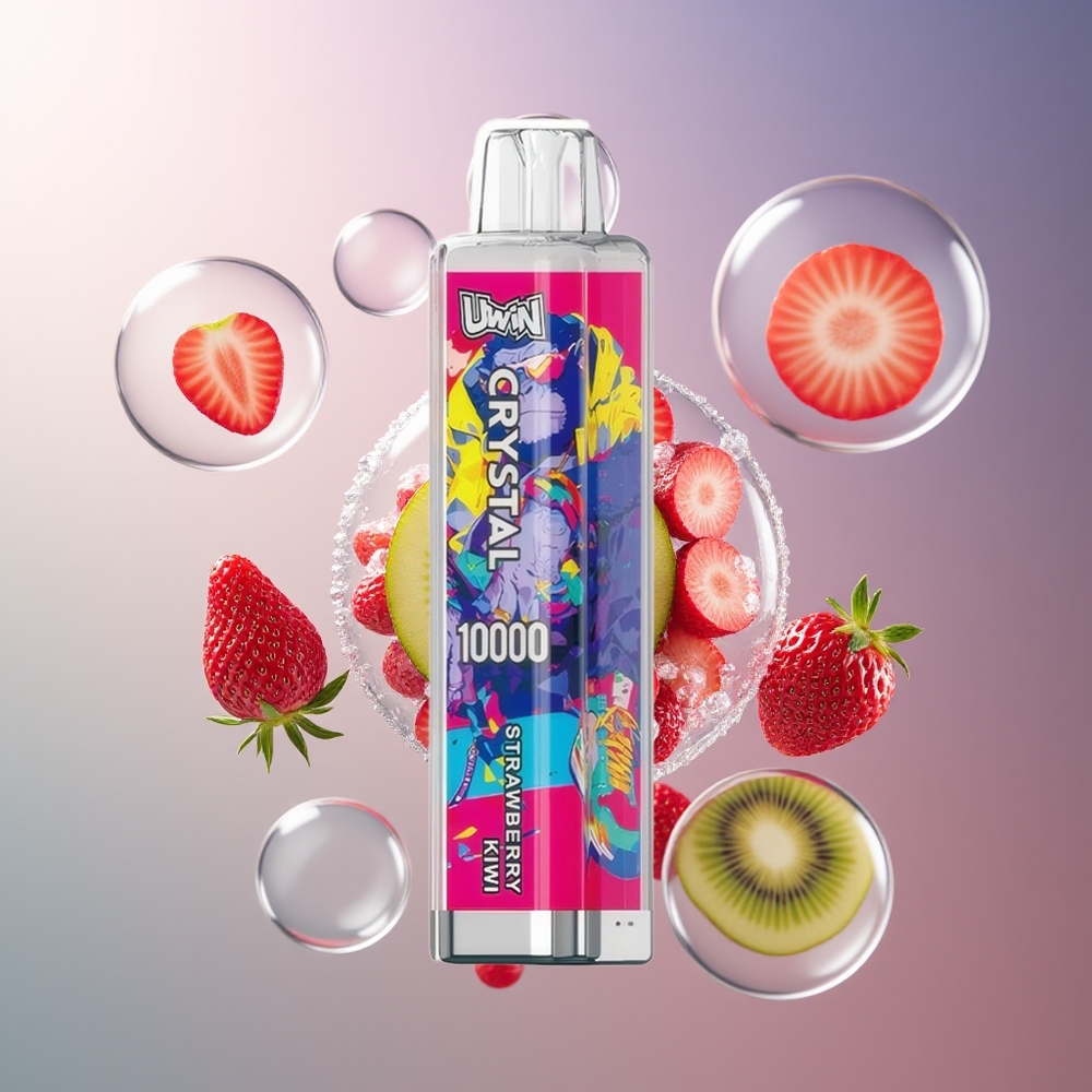 Uwin Crystal 10000 Puffs RGB Truskawka Kiwi