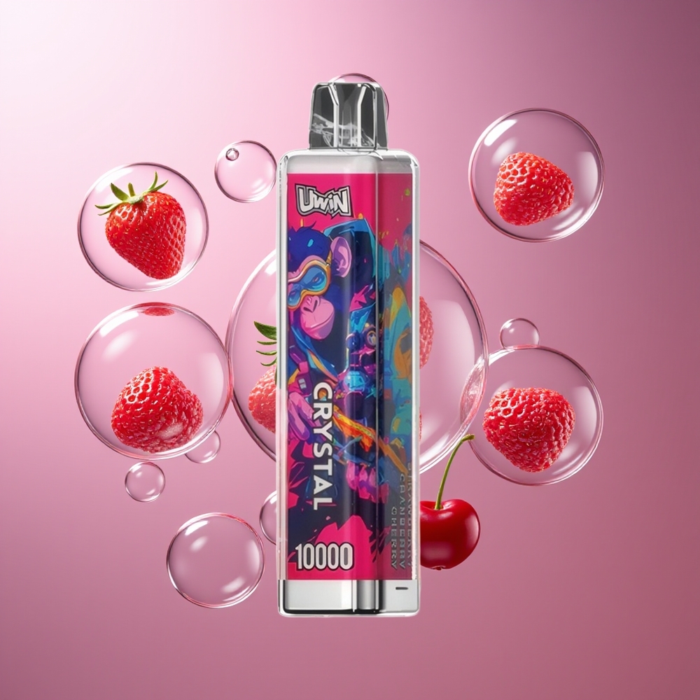 Uwin Crystal 10000 Puffs RGB Truskawka Żurawina Wiśnia