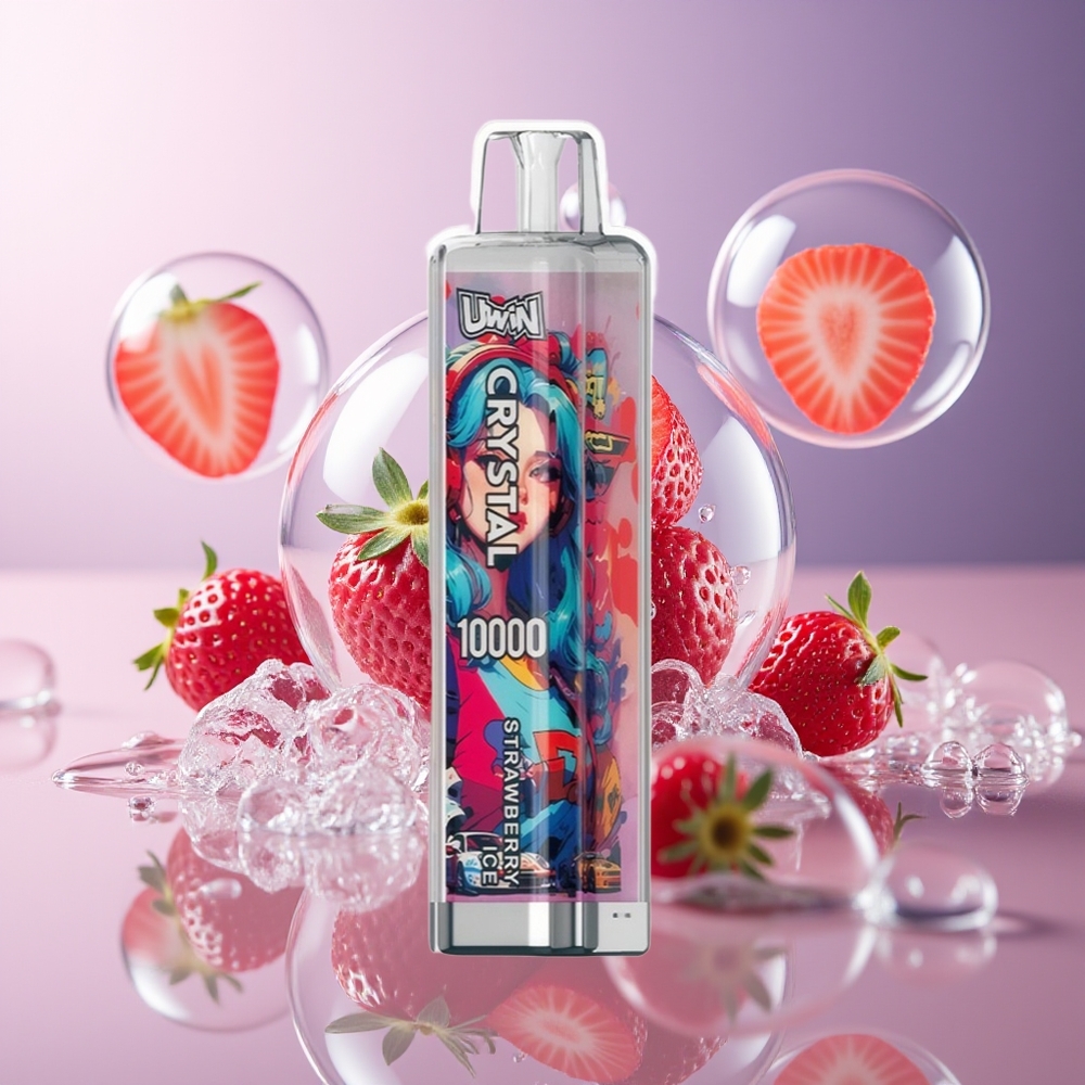 Uwin Crystal 10000 Puffs RGB Truskawkowy Lód