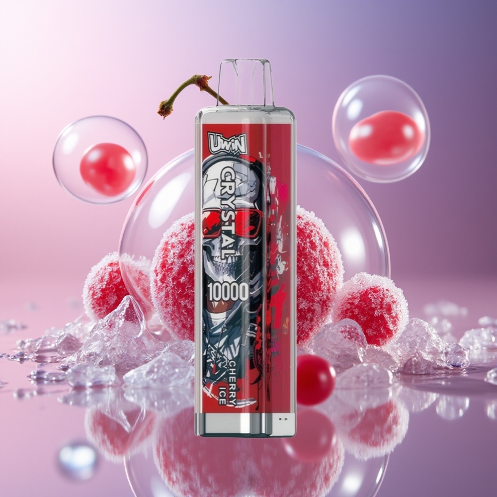 Uwin Crystal 10000 Puffs RGB Wiśnia Lód