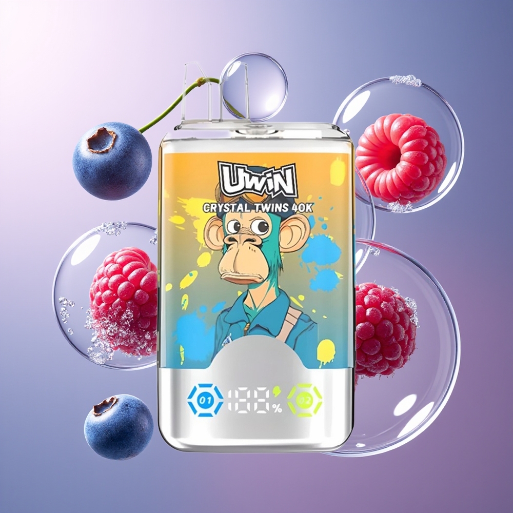 Uwin Crystal Twins 40000 Puffs 32ml Jagoda Malina Wiśnia Lód
