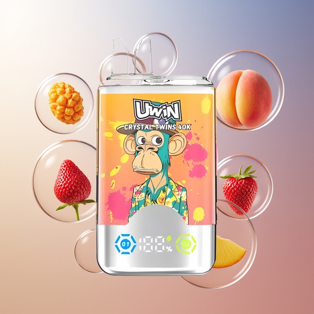 Uwin Crystal Twins 40000 Puffs Brzoskwiniowo-Mango-Ananasowa Red Bull z Dwoma Smakami