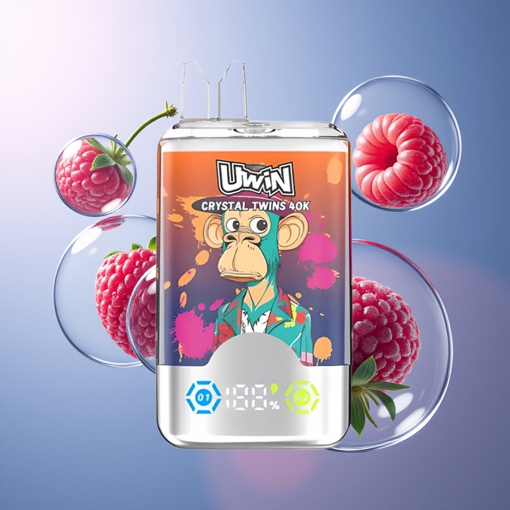 Uwin Crystal Twins 40000 Puffs Podwójny Smak Truskawka Malina Wiśnia Mr Blue