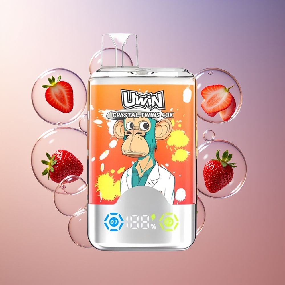 Uwin Crystal Twins 40000 Puffs Truskawka Bananowa Miłość 66 32ml