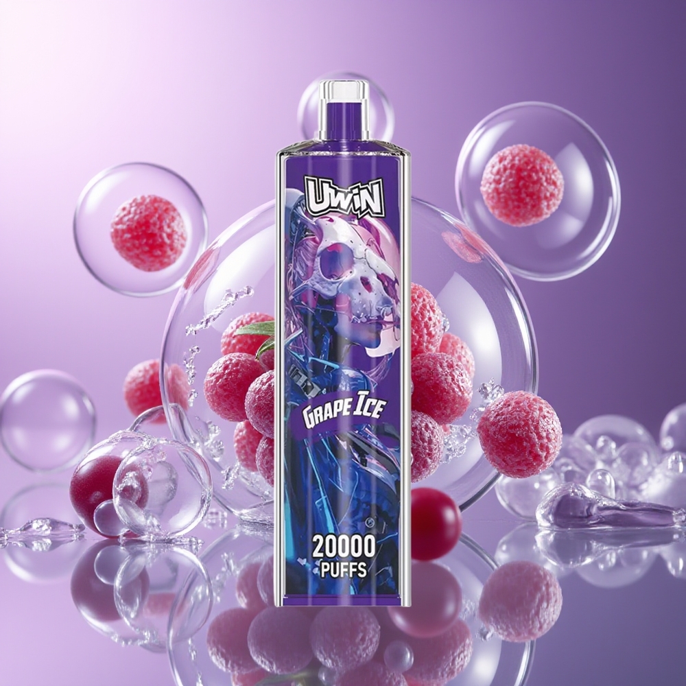 Uwin Shisha Hookah Crystal 20000 DTL Lód Winogronowy