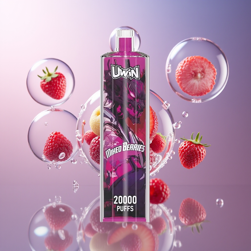 Uwin Shisha Hookah Crystal 20000 Puffs Mieszane Jagody Mesh Coil