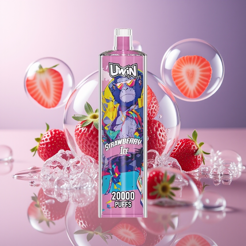 Uwin Shisha Hookah Crystal 20000 Truskawkowy Lód Mesh Coil