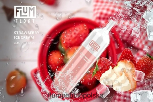 FLUM FLOAT 3000 zaciągnięć lody truskawkowe Flum Pebble Flavors JHT8V74