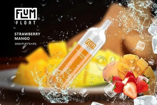 FLUM FLOAT 3000 zaciągnięć mango truskawkowe Flum Pebble Near Me JHT8V75