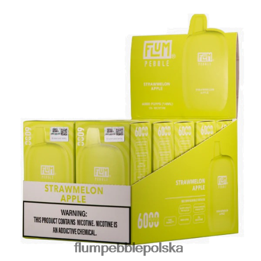 FLUM PEBBLES 6000 zaciągnięć 10 opakowań jabłko truskawkowe Flum Pebble Vape Price JHT8V79