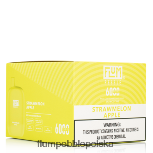 FLUM PEBBLES 6000 zaciągnięć 10 opakowań jabłko truskawkowe Flum Pebble Vape Price JHT8V79