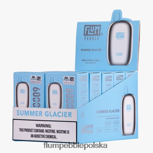FLUM PEBBLES 6000 zaciągnięć 10 opakowań letni lodowiec Flum Pebble Polska JHT8V81