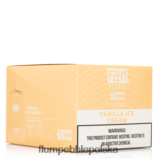 FLUM PEBBLES 6000 zaciągnięć 10 opakowań lody waniliowe Flum Pebble Near Me JHT8V85
