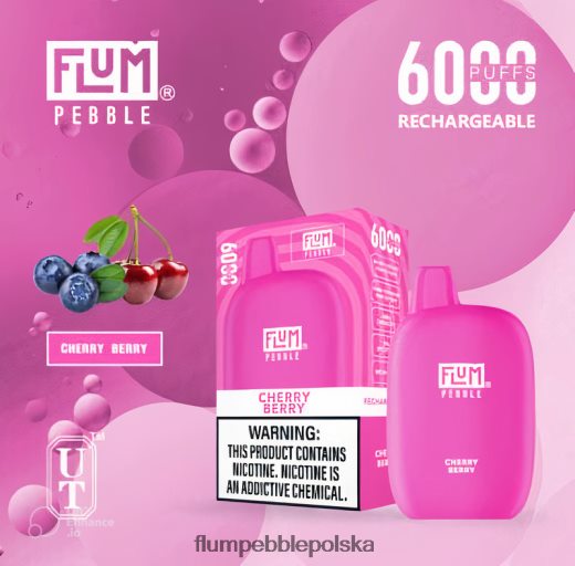 FLUM PEBBLES 6000 zaciągnięć Cherry Berry Flum Pebble Vape Ingredients JHT8V20
